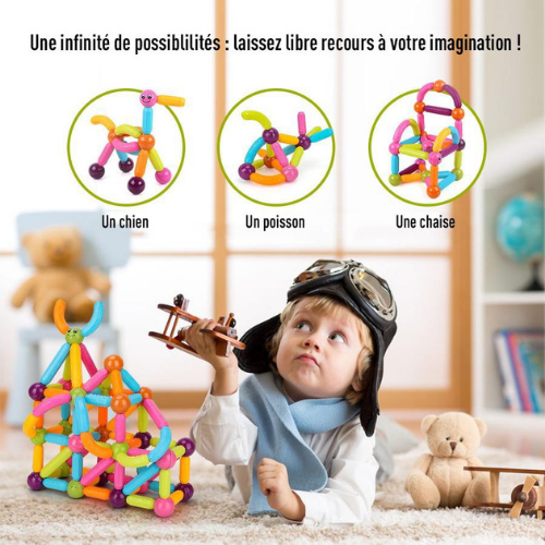 Magnet Construction Magnetisch Bouwspeelgoed – Educatief Montessori Speelgoed vanaf 2 Jaar
