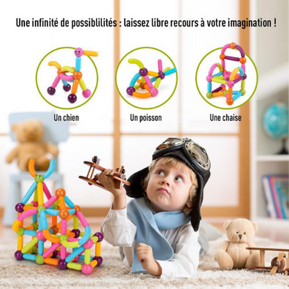 Magnet Construction Magnetisch Bouwspeelgoed – Educatief Montessori Speelgoed vanaf 2 Jaar