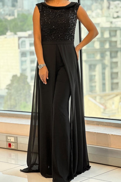 Elegante mouwloze jumpsuit met textuur – Stijlvol en veelzijdig