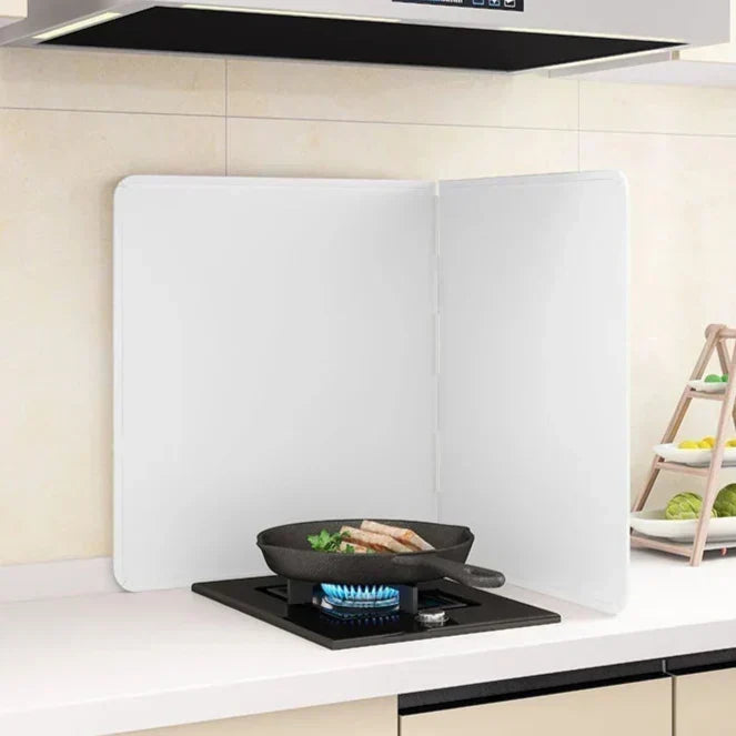 Opvouwbare Roestvrijstalen Vetspatbescherming – Dubbelzijdige Oliebescherming voor Keuken