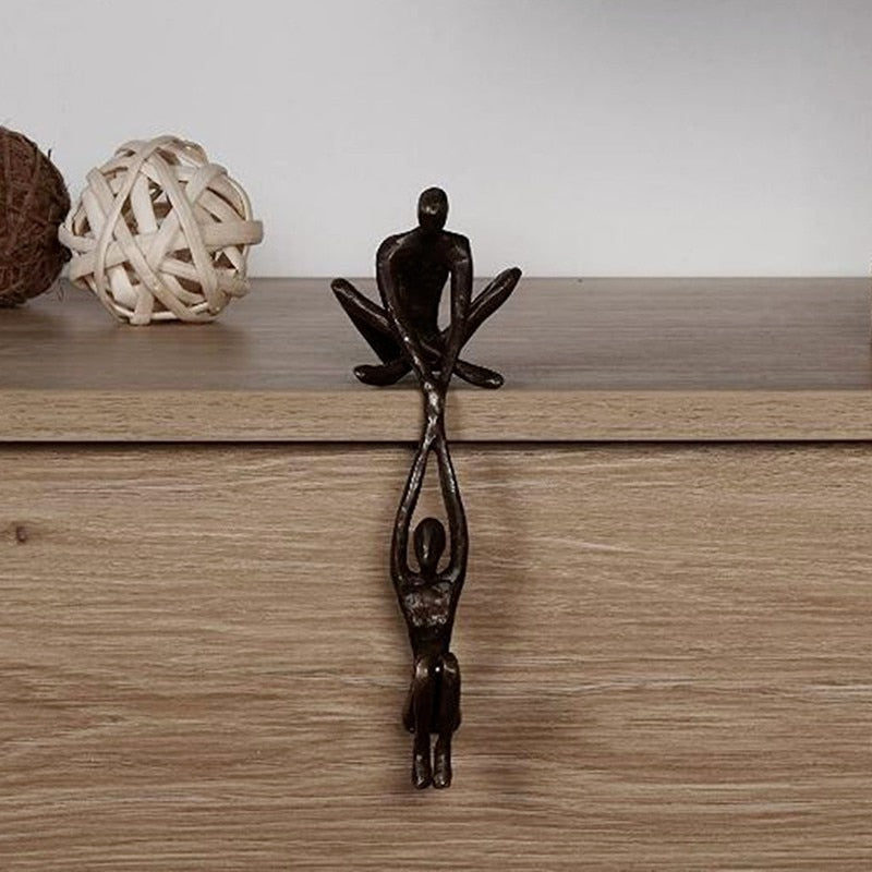 Verbindo Decoratief Beeld Polystone Zwart Modern Sculptuur 20 cm