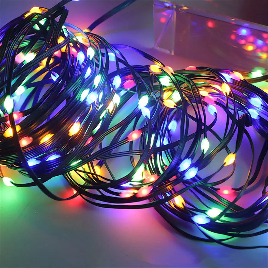 Waterdichte LED Tuinslinger – Feestverlichting voor Buiten in Warm Wit of Multicolor