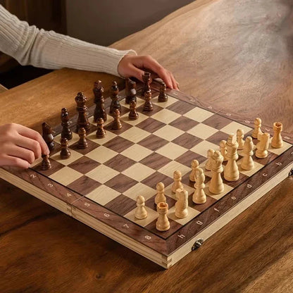 Magnetisch Houten Schaakbord Opvouwbaar – 3 Maten