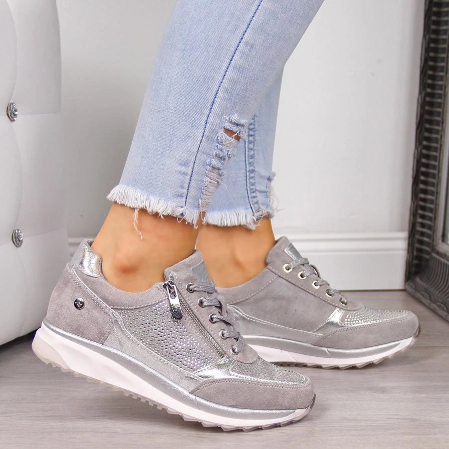 Dameswandelschoenen LoopZacht – Orthopedisch Comfort & Stijlvol Suède Design