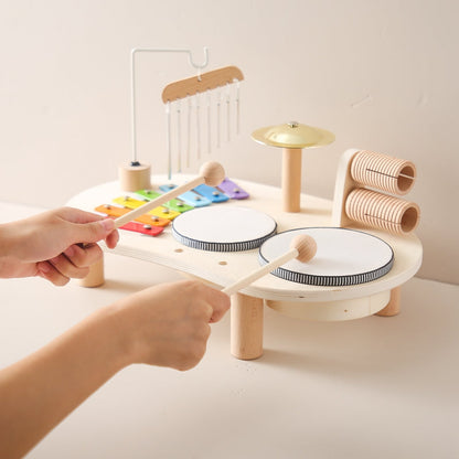 Houten Muziektafel voor Kinderen met Instrumenten en Speelfuncties