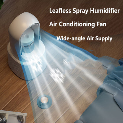 LuchtBries bladloze ventilator – met nachtlampje en luchtbevochtiger voor stille verkoeling