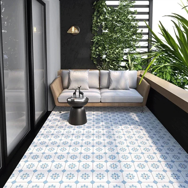 Geometrisch PVC Vloerkleed met Antislip - Keuken, Balkon & Woonkamer