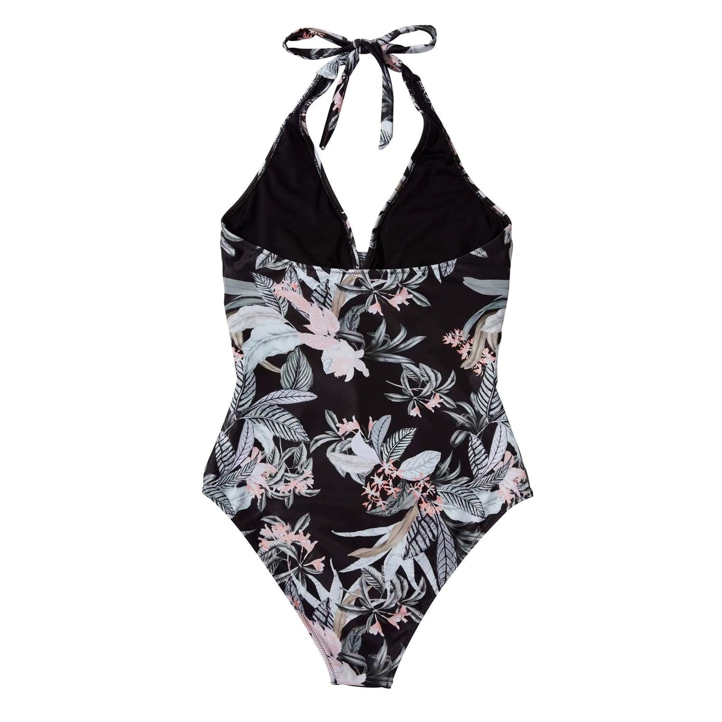 Zomerse Hoogglans Bikini Set met Hoge Taille en Push-up Top