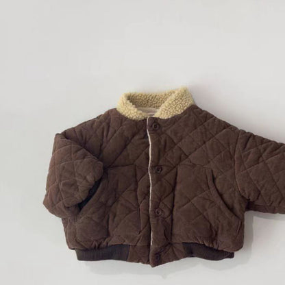 WarmNest Gewatteerde Kinderjas – Zachte Sherpa Voering & Comfortabele Winterjas voor Jongens