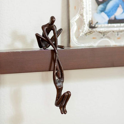Verbindo Decoratief Beeld Polystone Zwart Modern Sculptuur 20 cm