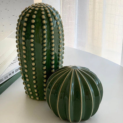 Woestijn Keramiek Cactusbeeldje - Modern Huisdecoratie
