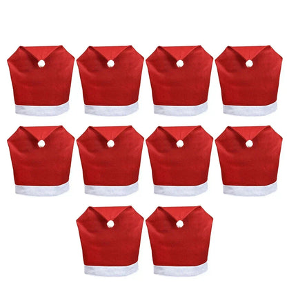 SantaSeat Kerst Stoelhoezen – Set van Decoratieve Stoelhoezen met Kerstman-ontwerp