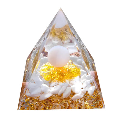 Orgoniet Piramide met Amethist Pendel – Energie, Bescherming en Decoratie