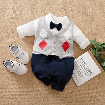 ChicMini Tuxedo Babykleding Set – Stijlvolle Jumpsuit met Schoentjes