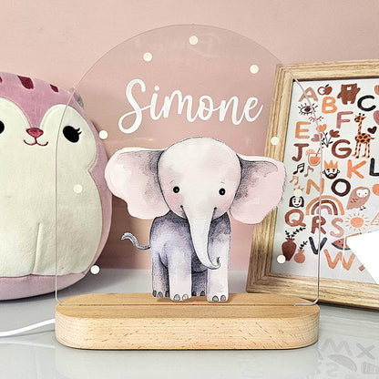 Schattig Dierennachtlampje met eigen naam