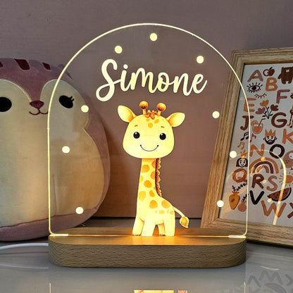 Schattig Dierennachtlampje met eigen naam