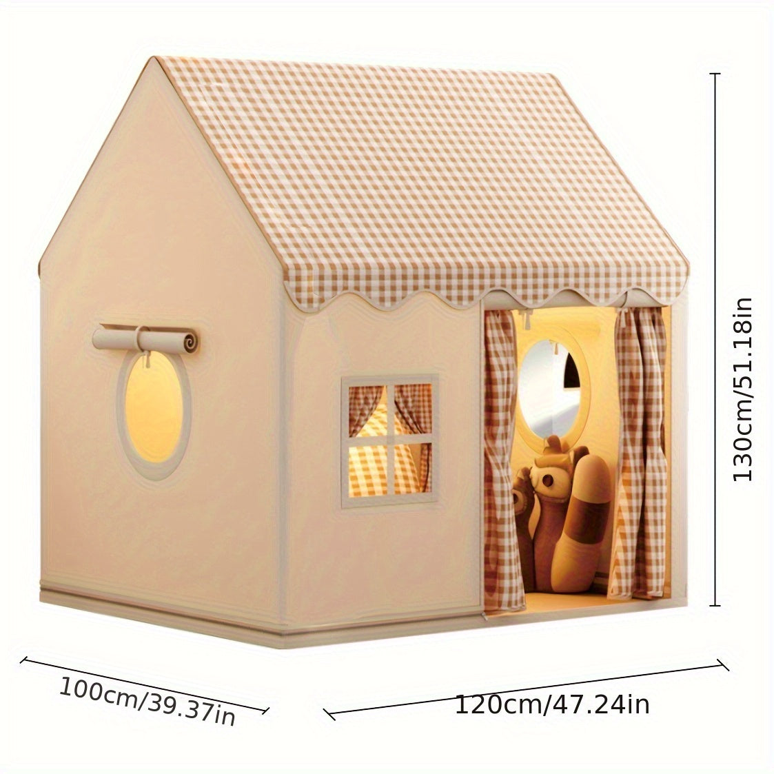 Schattig binnenspeelhuis - urenlang plezier voor uw kinderen