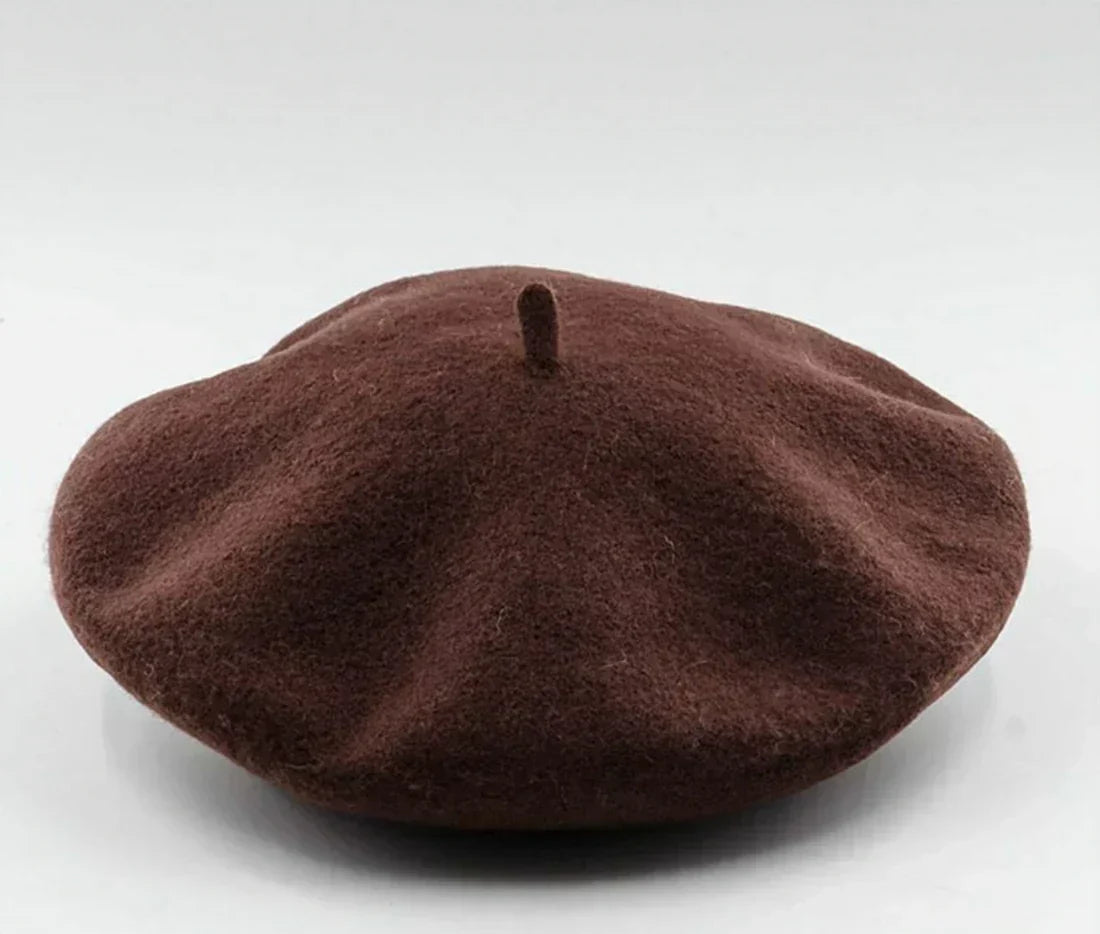 Elegante Vilten Baret – Klassieke ronde vorm met zachte stof