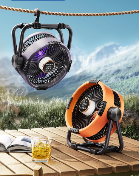 Riley 3-in-1 Campingventilator met LED en Powerbank – 20.000mAh Outdoor Ventilator met Haak & Afstandsbediening