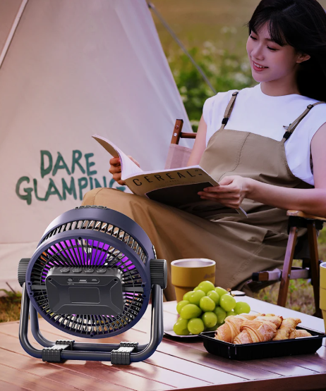 Riley 3-in-1 Campingventilator met LED en Powerbank – 20.000mAh Outdoor Ventilator met Haak & Afstandsbediening