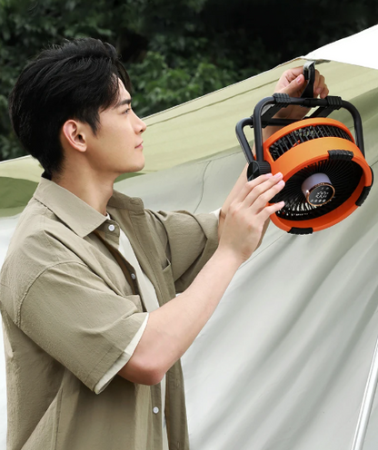 Riley 3-in-1 Campingventilator met LED en Powerbank – 20.000mAh Outdoor Ventilator met Haak & Afstandsbediening