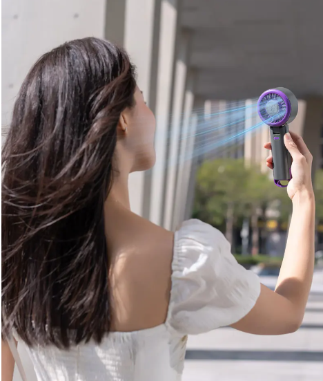 Skye Mini Ventilator met Koelplaat – Draagbare Ventilator met 100 Snelheden en Verstelbare Bries