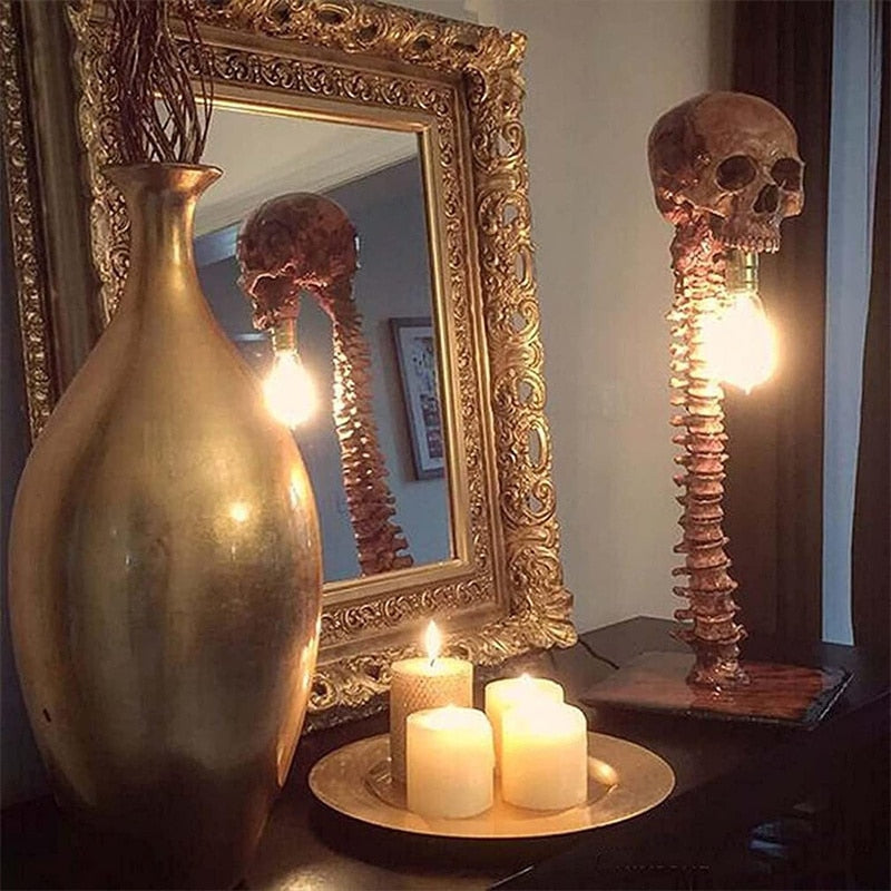 Schedel Wervelkolom LED Decoratielamp - Griezelige Sfeerverlichting