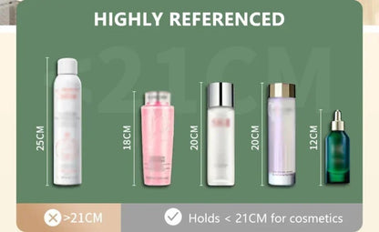 Luxe Transparante Make-up Organizer met Draaideuren en Lades