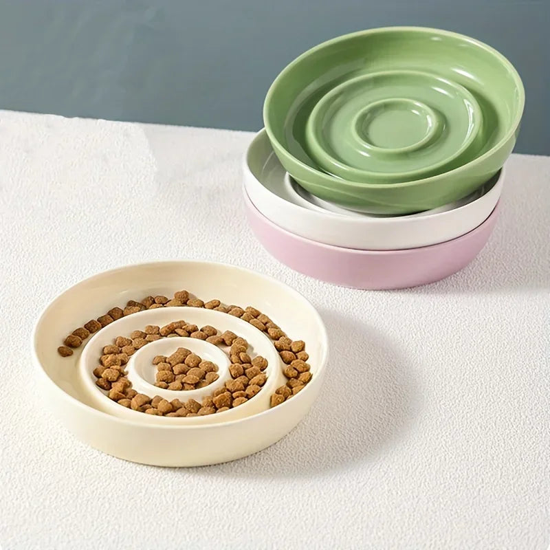 Keramische Anti-Schrok Voerbak – Slow Feeder voor Katten en Honden