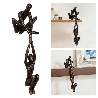 Verbindo Decoratief Beeld Polystone Zwart Modern Sculptuur 20 cm