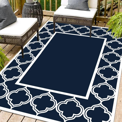 Dubbelzijdig Geweven Buitenkleed Polypropeen Waterdicht 274x366cm