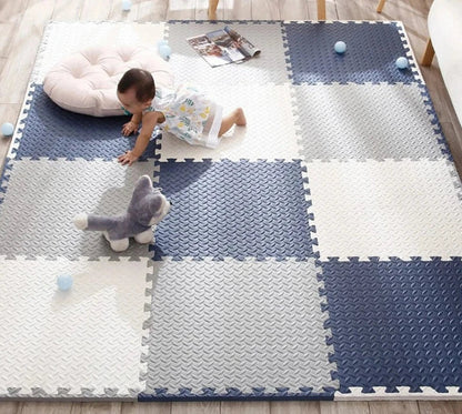 SpeelZacht Baby Speelmat – 12-Delige Zachte Kruipmat voor Veilig Spelen & Ontdekken