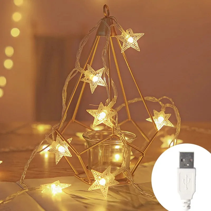 Twinkelende Sterren Lichtslinger – LED Decoratieve Verlichting voor Binnen en Buiten