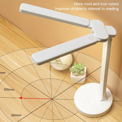 Verstelbare LED-bureaulamp met telefoonhouder - Oplaadbaar en dimbaar