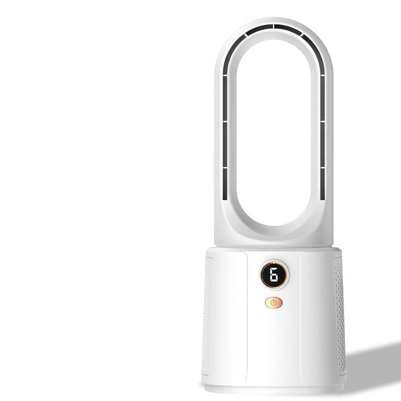 LuchtBries bladloze ventilator – met nachtlampje en luchtbevochtiger voor stille verkoeling