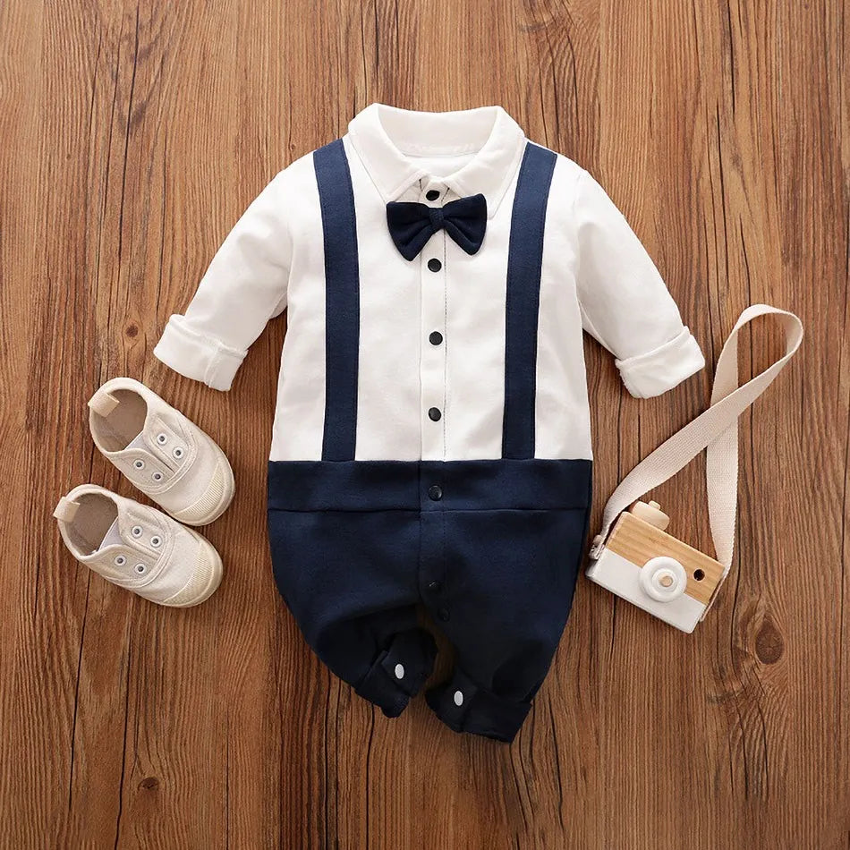 ChicMini Tuxedo Babykleding Set – Stijlvolle Jumpsuit met Schoentjes