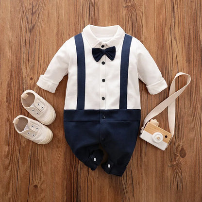 ChicMini Tuxedo Babykleding Set – Stijlvolle Jumpsuit met Schoentjes