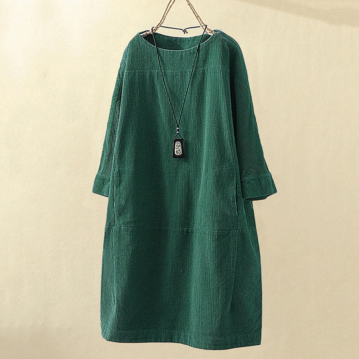 Veloura Vintage Midi Jurk Dames