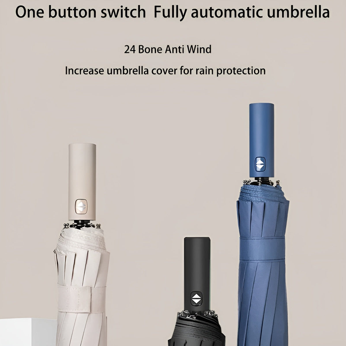 Automatische paraplu – UV-bescherming SPF 50+, Compact & Windbestendig