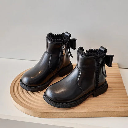 LeerLief Meisjes Enkellaars – Comfortabele PU Leren Laars met Antislip Zool en Zijrits