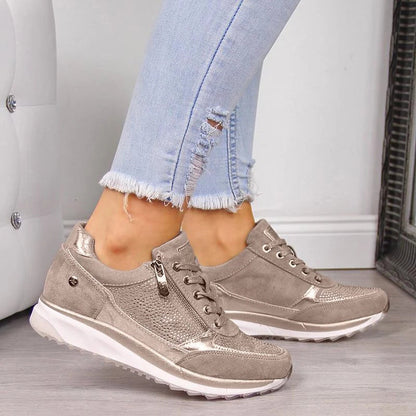 Dameswandelschoenen LoopZacht – Orthopedisch Comfort & Stijlvol Suède Design