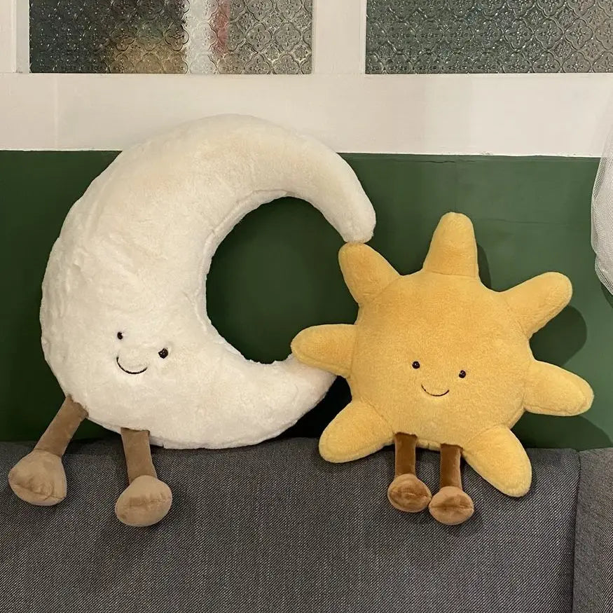 Kosmische Knuffelkussens Duo - Maanstraal & Sterrenschijn