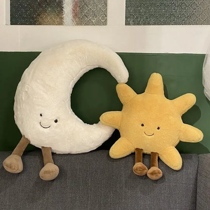 Kosmische Knuffelkussens Duo - Maanstraal & Sterrenschijn