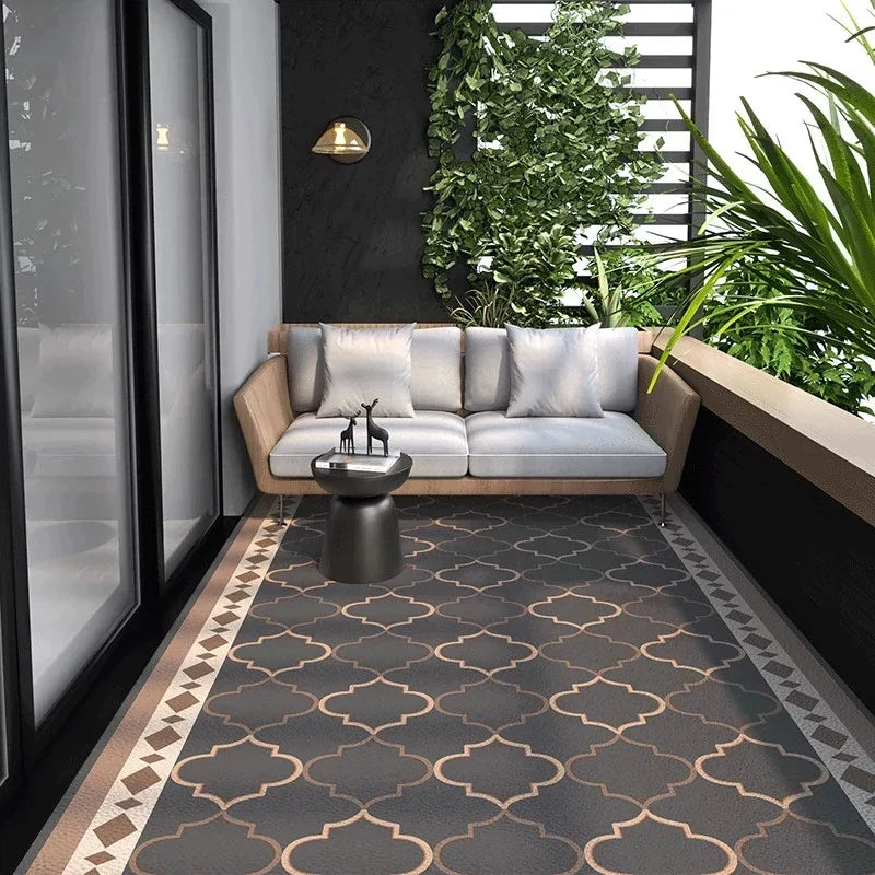 Geometrisch PVC Vloerkleed met Antislip - Keuken, Balkon & Woonkamer