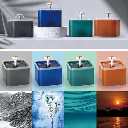 Automatische Huisdierdrinkfontein 2L met LED-verlichting en Filtratiesysteem USB