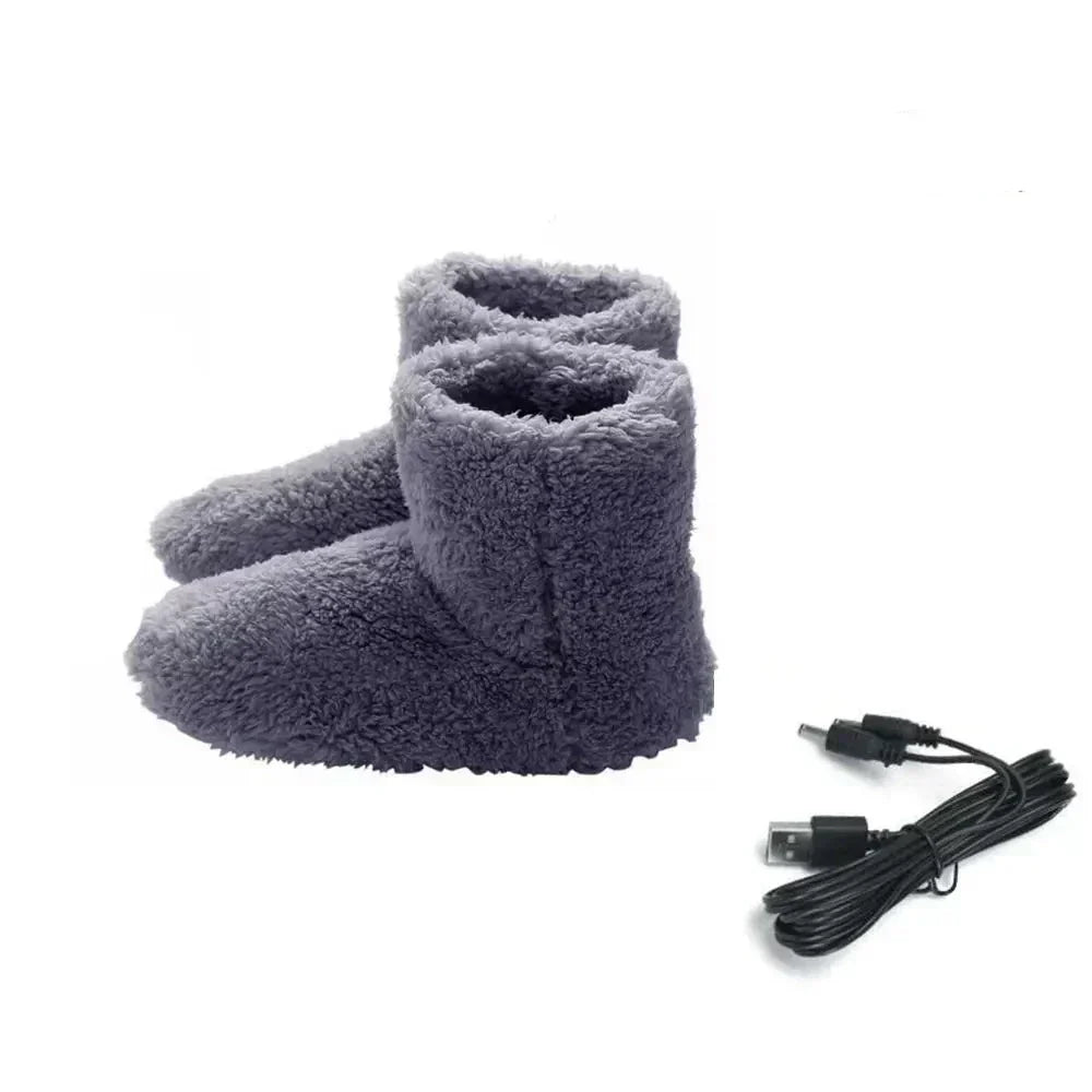 WarmEase USB Heated Slippers – Plush Winter Comfort with Adjustable Warmth