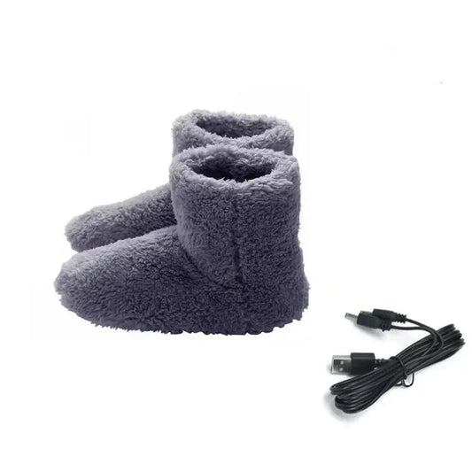 WarmEase USB Verwarmde Slippers – Pluche Wintercomfort met Verstelbare Warmte