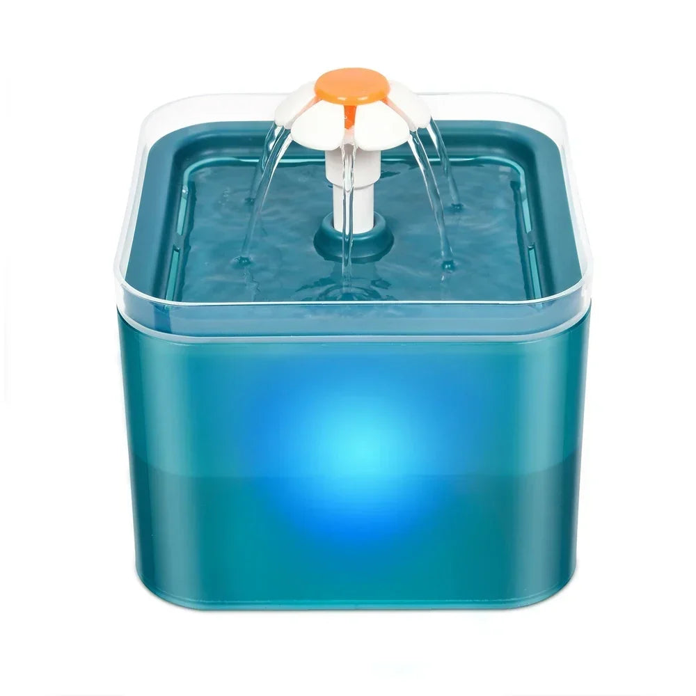 Automatische Huisdierdrinkfontein 2L met LED-verlichting en Filtratiesysteem USB
