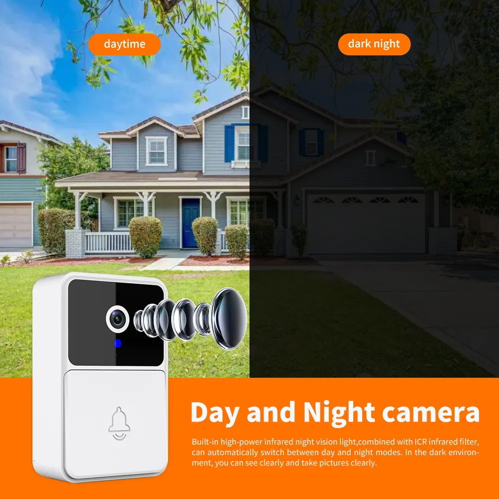 Slimme Draadloze Video Deurbel Camera | WiFi Deurbel Camera met Bewegingsdetectie & Nachtzicht