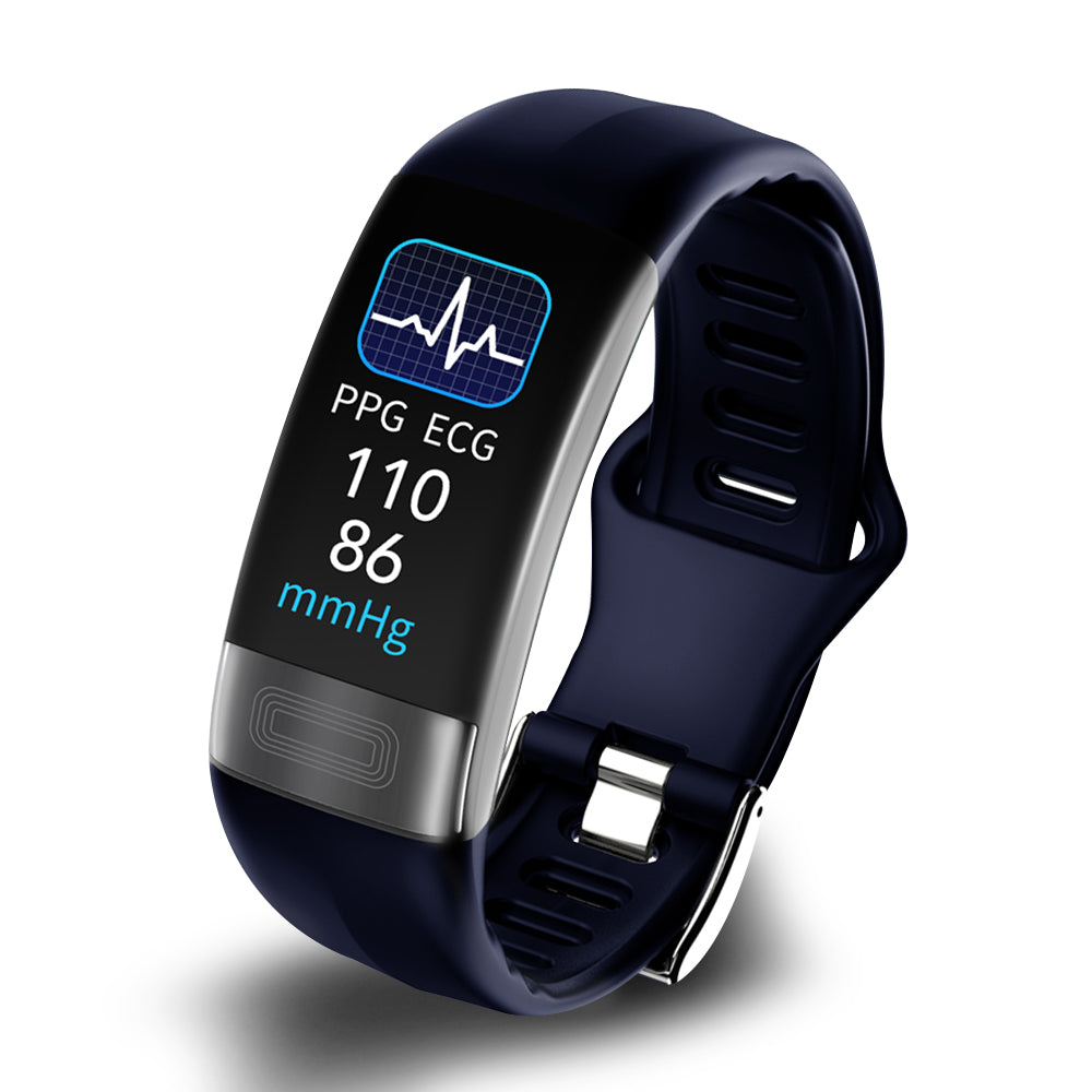 Slimme armband met bloeddrukmeter, ECG, hartslag, zuurstofverzadiging en slaaptracker - goedgekeurd door FDA